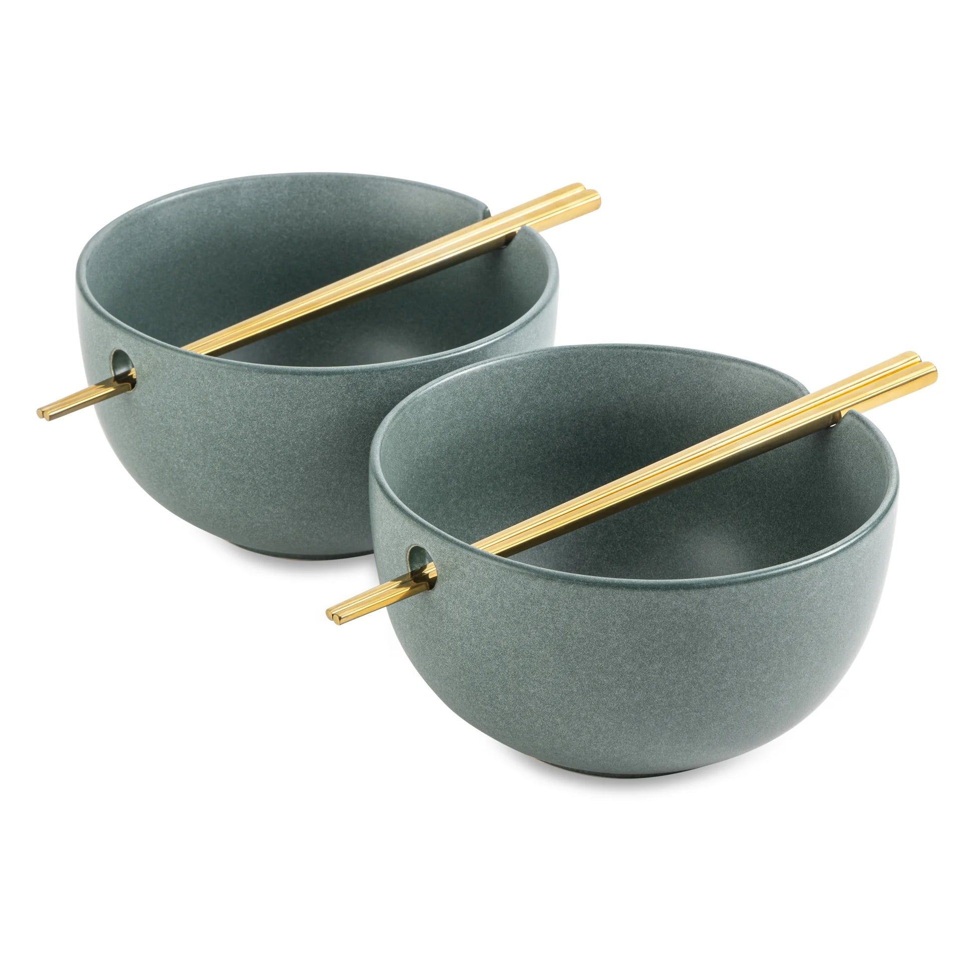 Caspian Collection, 2 Pack Ramen Bowl Set with Chopsticks