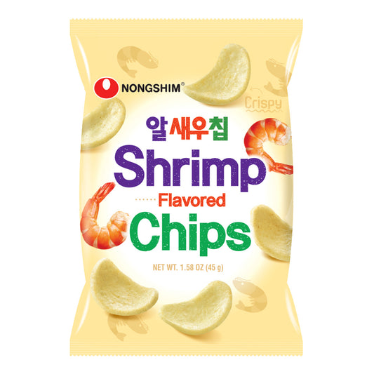 Nongshim Shrimp Flavored Chips – Light & Crunchy Seafood Snack (4-Pack) | Savory Korean Favorite