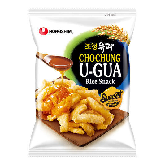 Nongshim Chochung U-Gua – Traditional Korean Puff Snack with Sweet Syrup Glaze (4-Pack) | Crispy, Sweet, and Irresistible