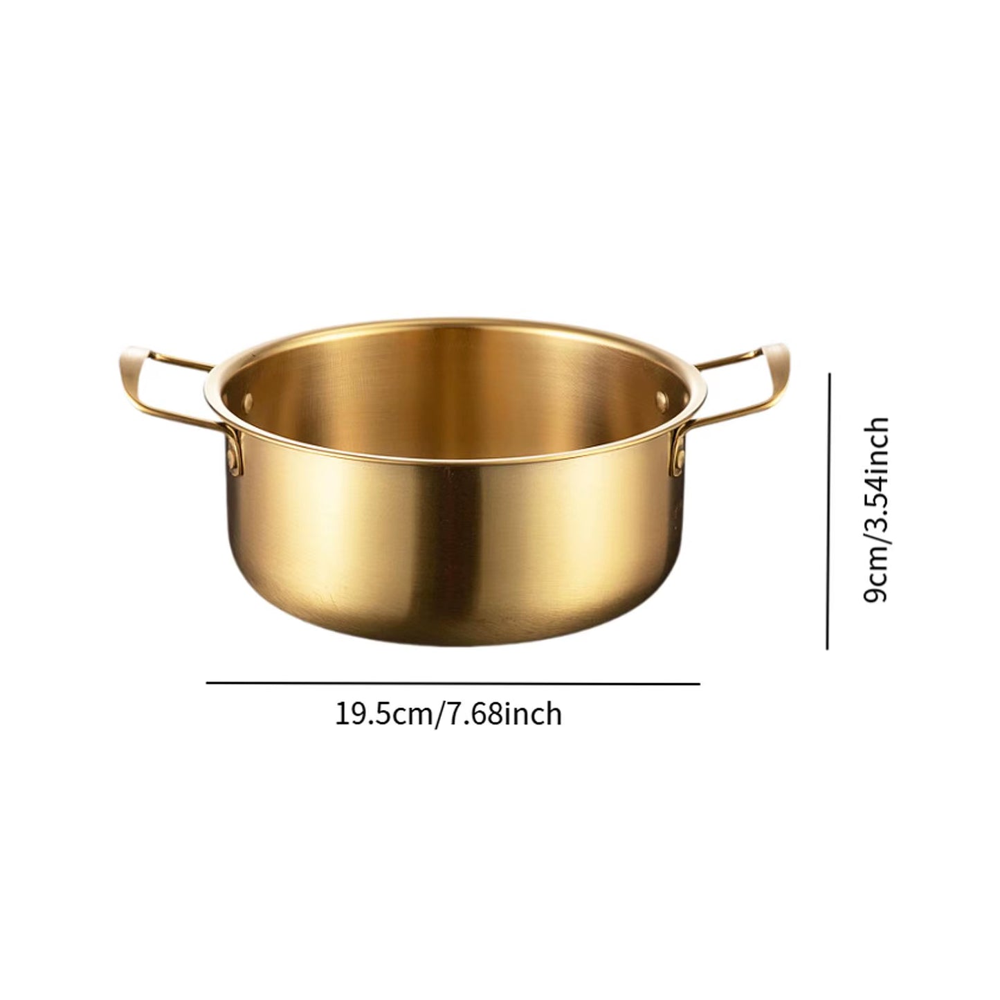 Korean Ramen Pot Multipurpose Fast Heating Double Ear Stockpot Pan Dry Pots Household Seafood Pot Instant Noodle Pot