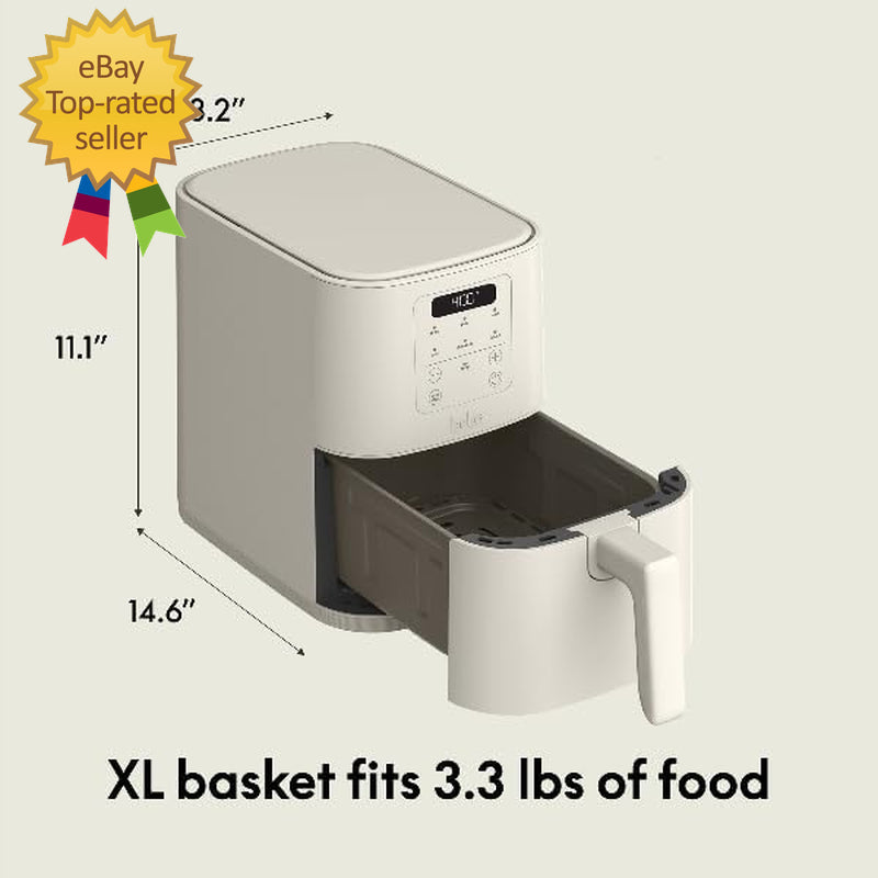 4Qt Slim Air Fryer, Fits-Anywhere™ Kitchenware, Evergood™ Ceramic Nonstick Coati