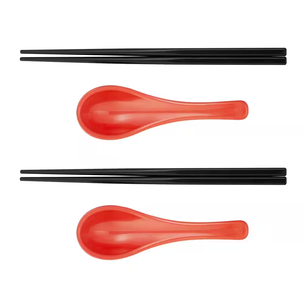 Black and Red Earth Ramen Bowl 6-Piece Set