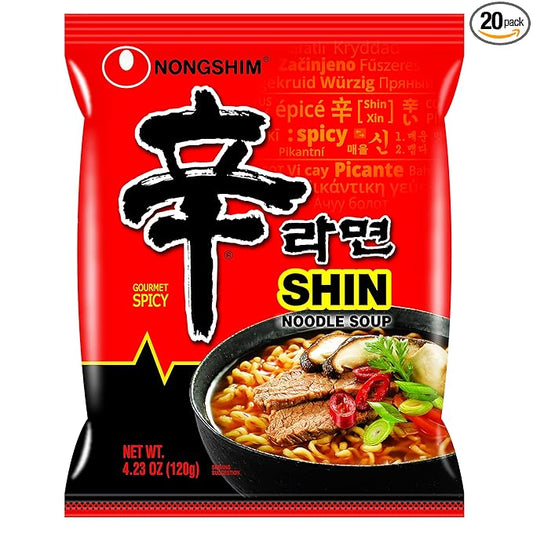 Nongshim Shin Ramyun – Gourmet Spicy Korean Instant Noodles (4 pack)