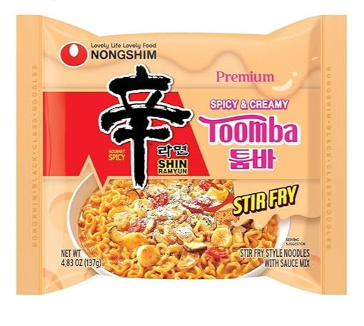 Nongshim Shin Ramyun Toomba – Creamy Korean-Italian Fusion Ramen with a Spicy Kick (4 pack)