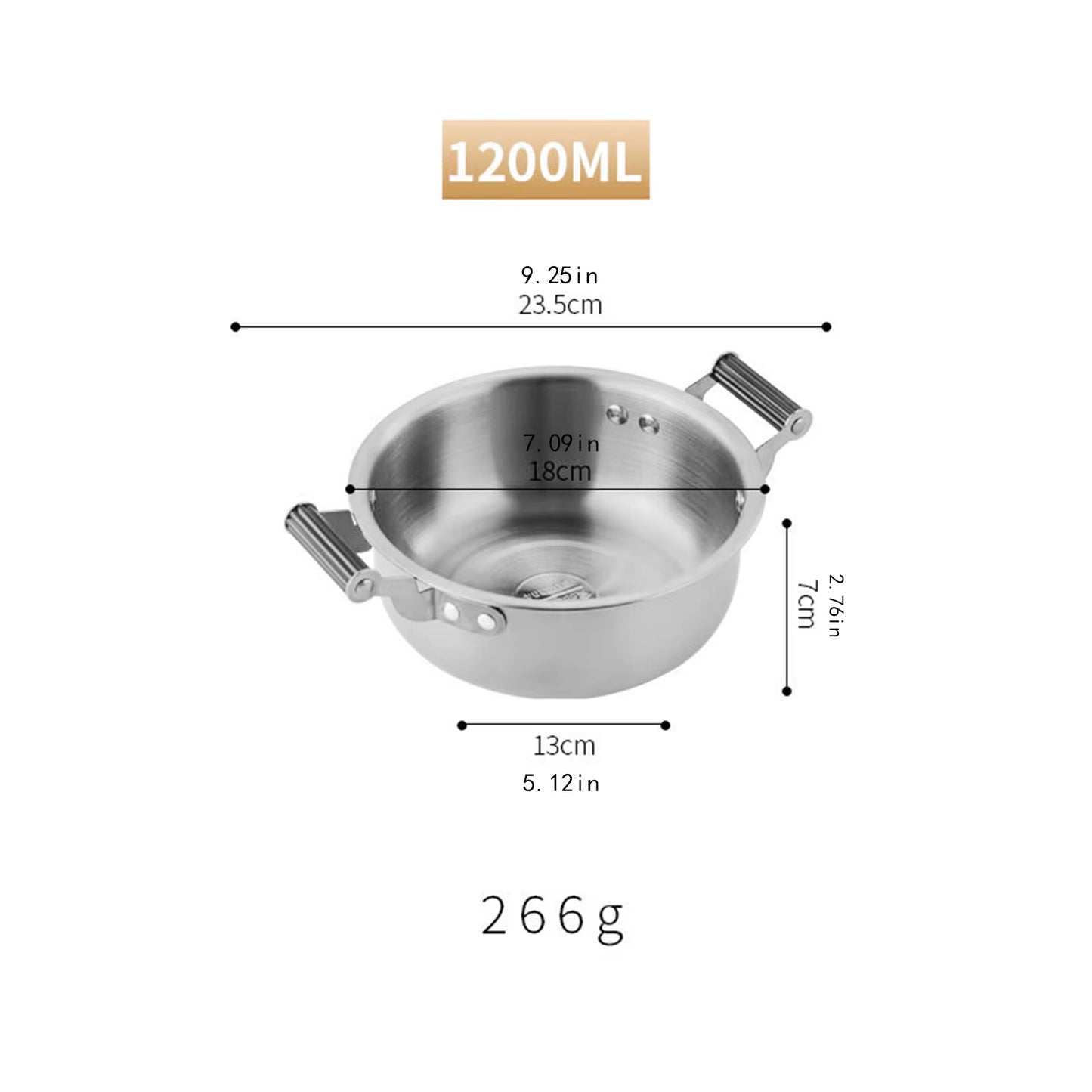 Korean Ramen Pot Multipurpose Fast Heating Double Ear Stockpot Pan Dry Pots Household Seafood Pot Instant Noodle Pot