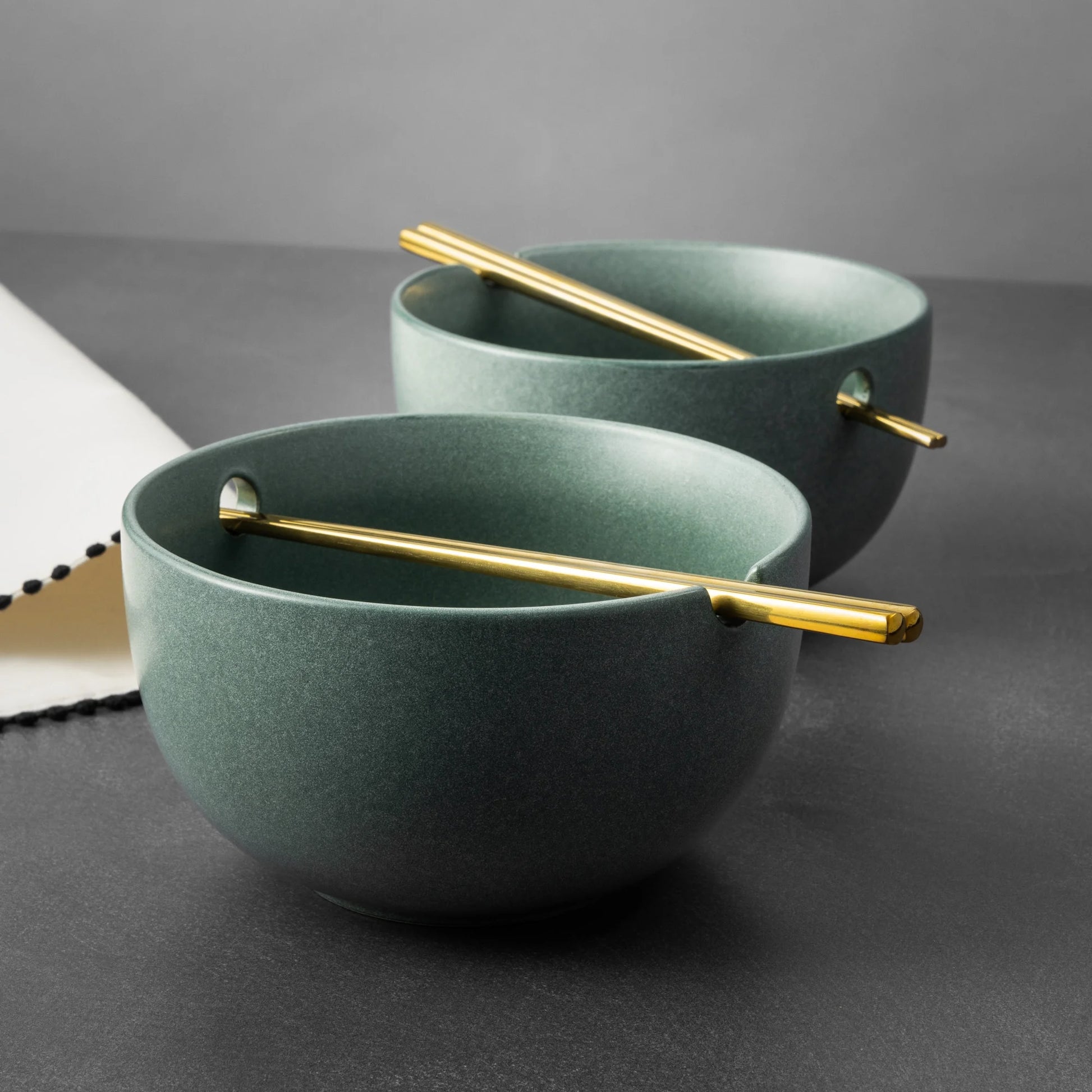Caspian Collection, 2 Pack Ramen Bowl Set with Chopsticks