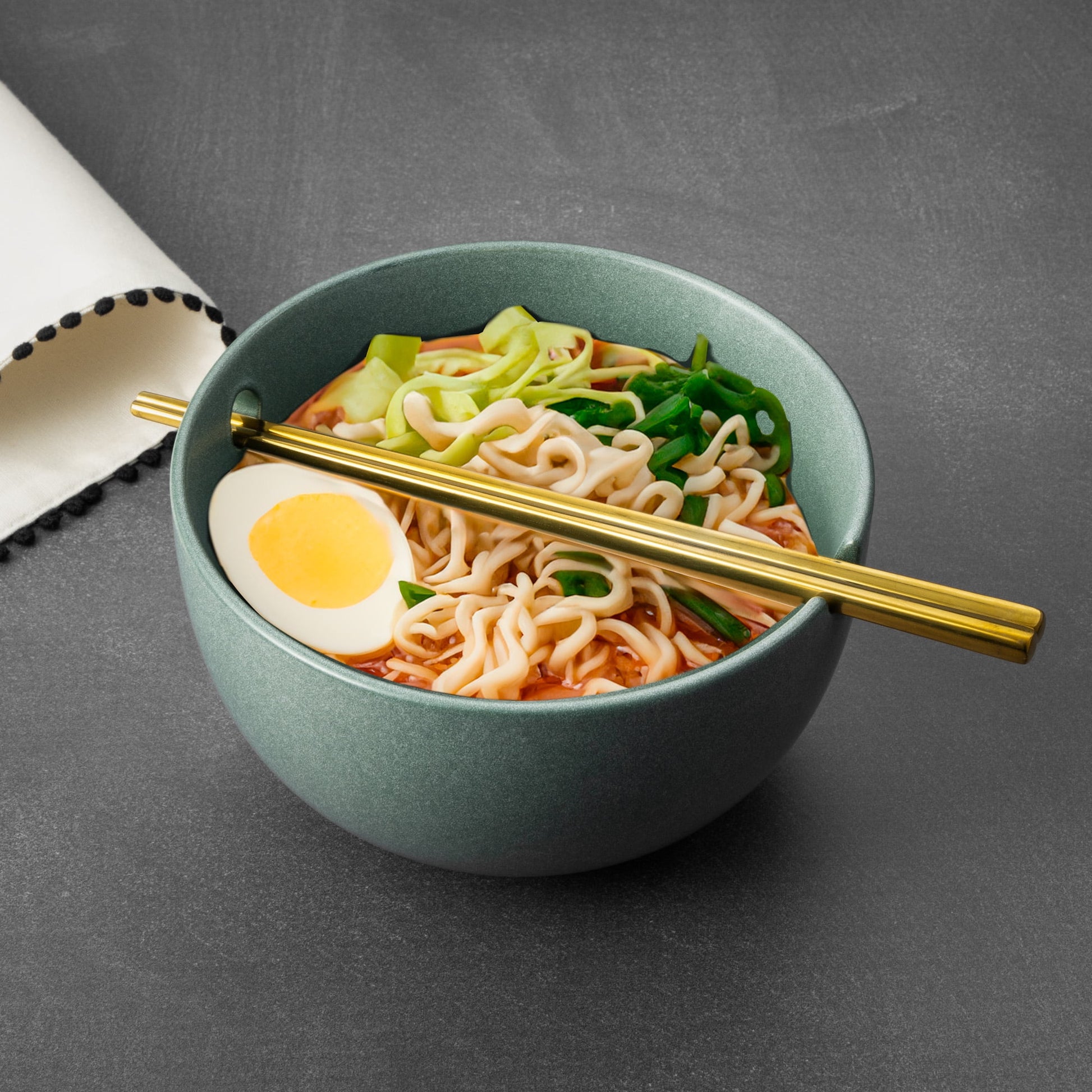 Caspian Collection, 2 Pack Ramen Bowl Set with Chopsticks