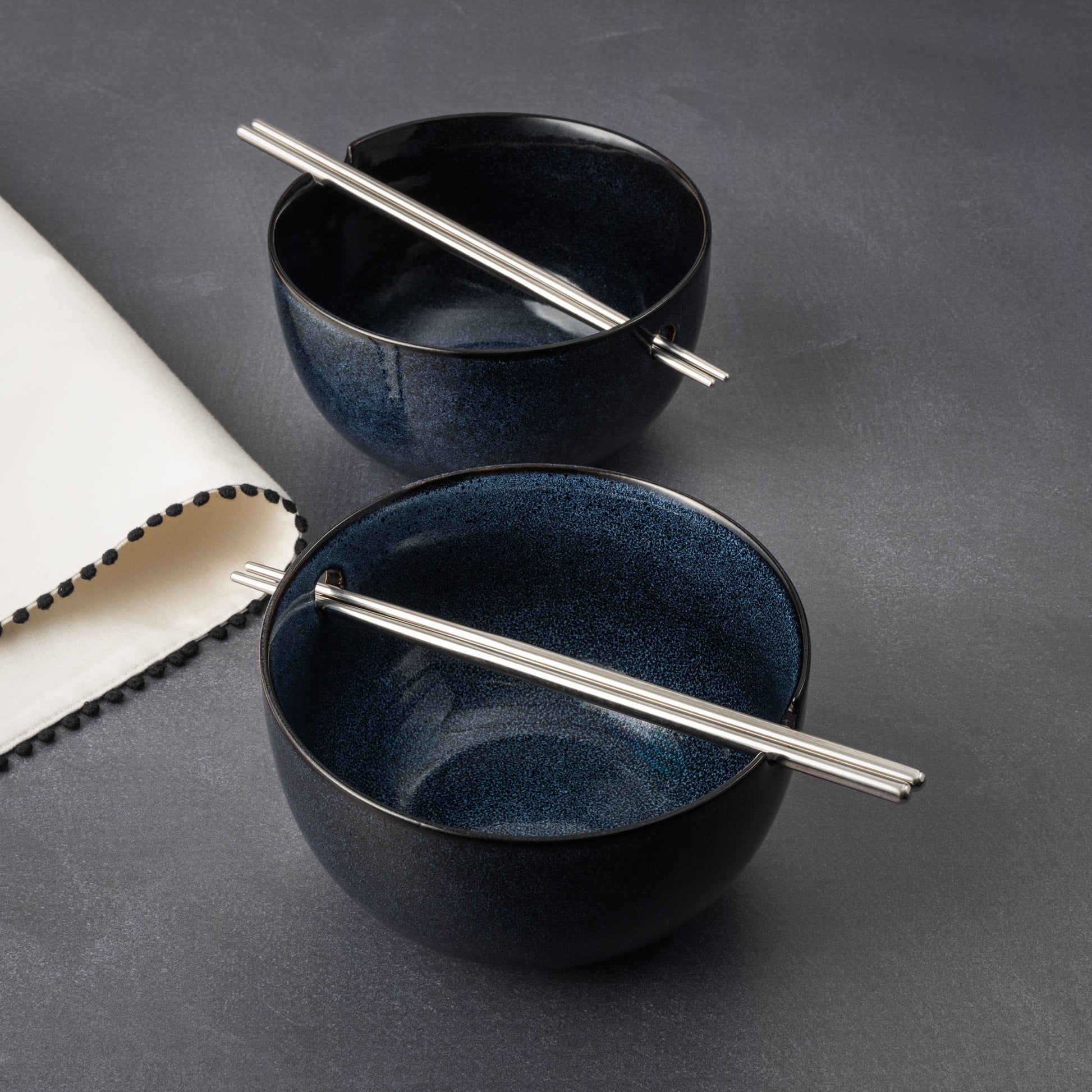 Atlantic Collection, 2 Pack Ramen Bowl Set with Chopsticks