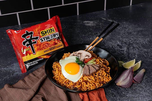 Nongshim Shin Stir-Fry Bowl (Square) – Spicy Korean Dry Ramen (6 Pack) | Bold Flavor, No Broth