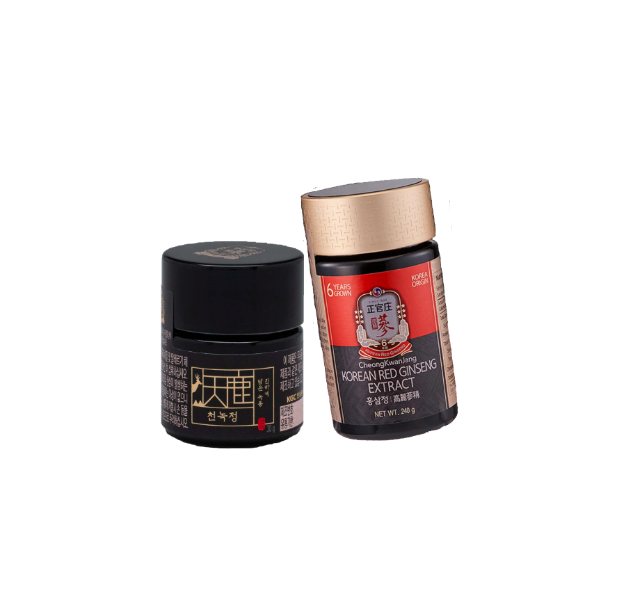 Korean Premium Ginseng Power Duo – Red Ginseng Extract (30g) + Cheon Nok Extract Set (30g)