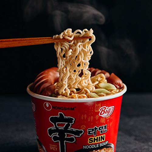 Nongshim Shin Cup – Spicy Korean Instant Ramen (6 Pack) | Bold Flavor in a Convenient Cup