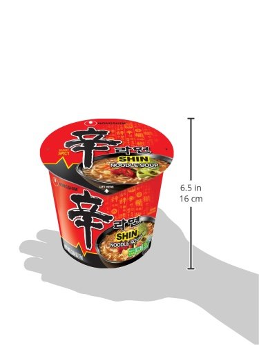 Nongshim Shin Cup – Spicy Korean Instant Ramen (6 Pack) | Bold Flavor in a Convenient Cup