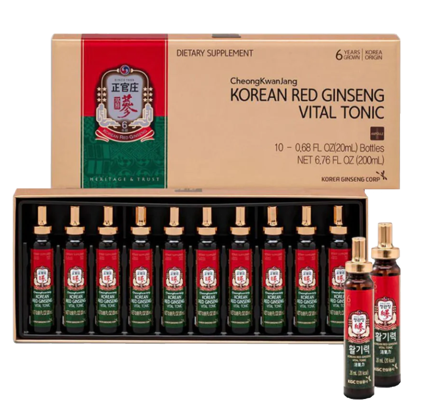 Korean Ginseng Total Vitality Bundle – Women's Balance (60 capsules) + Stamina Boost (60 capsules) + Vital Tonic Support (10 bottles)