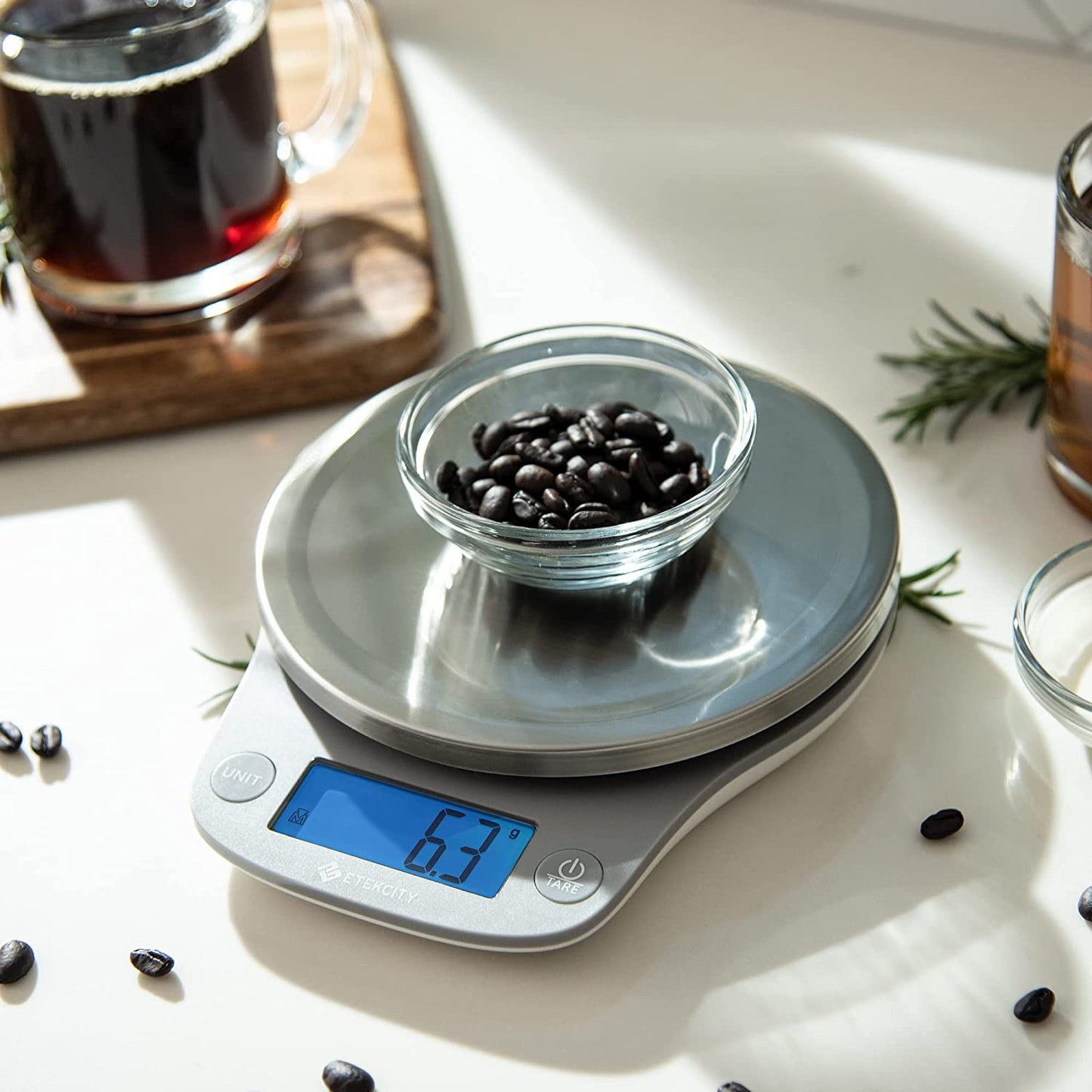 0.1G Food Kitchen Scale, Digital Ounces and Grams for Cooking, Baking, Meal Prep, Dieting, and Weight Loss 11Lb/5Kg 304 Stainless Steel