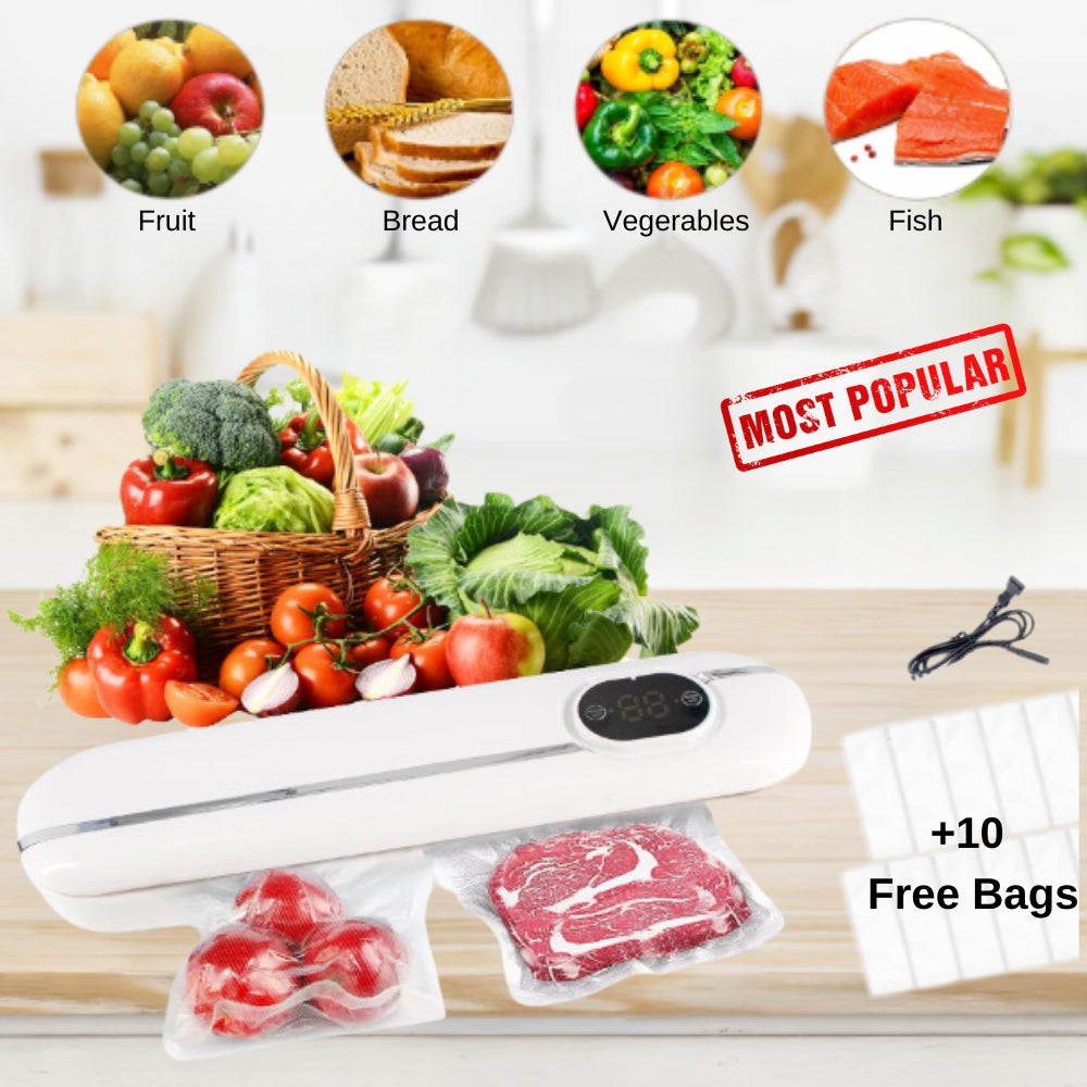 Vacuum Sealer Machine Seal a Meal Food Saver System, Two Modes +10 Free Bags, US