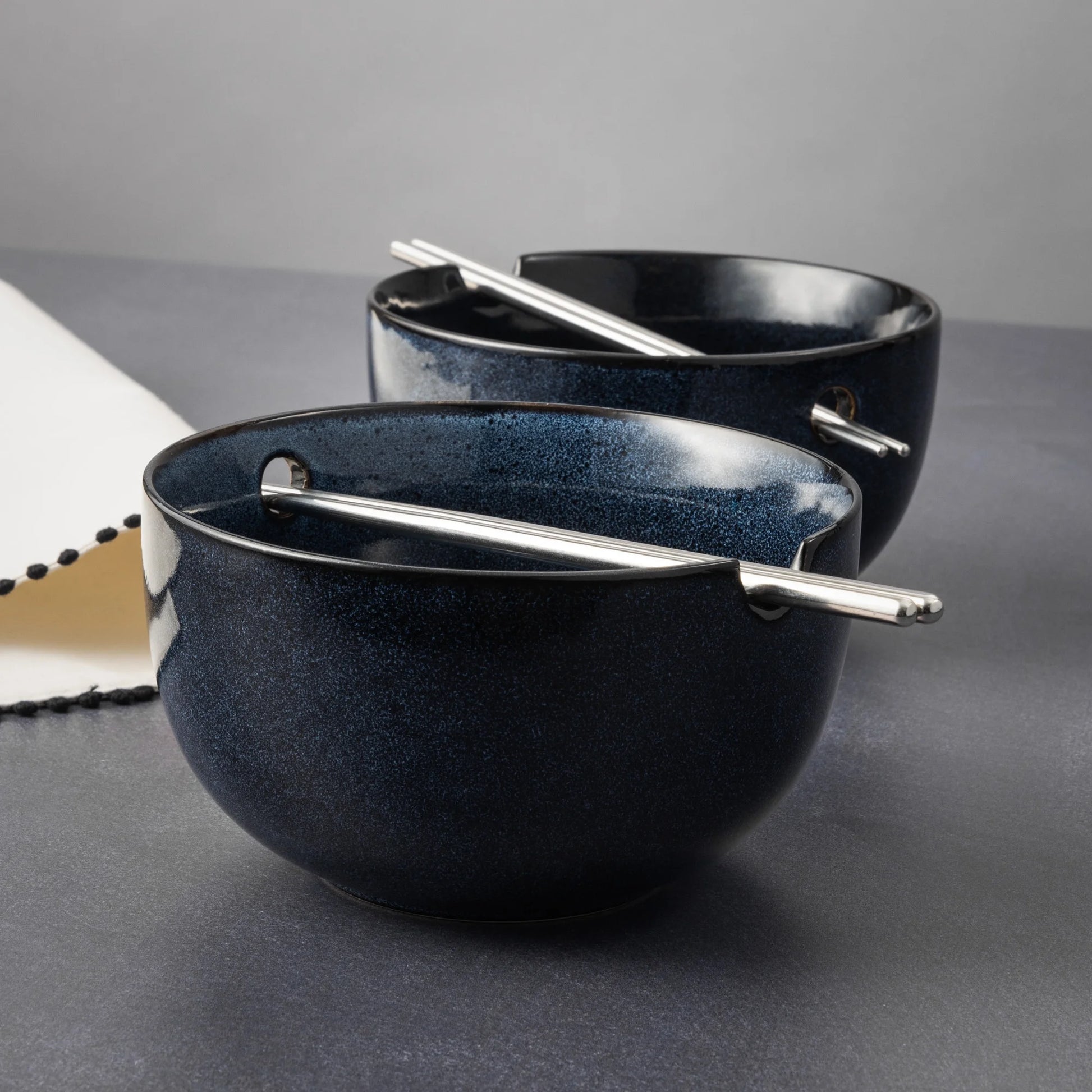 Atlantic Collection, 2 Pack Ramen Bowl Set with Chopsticks