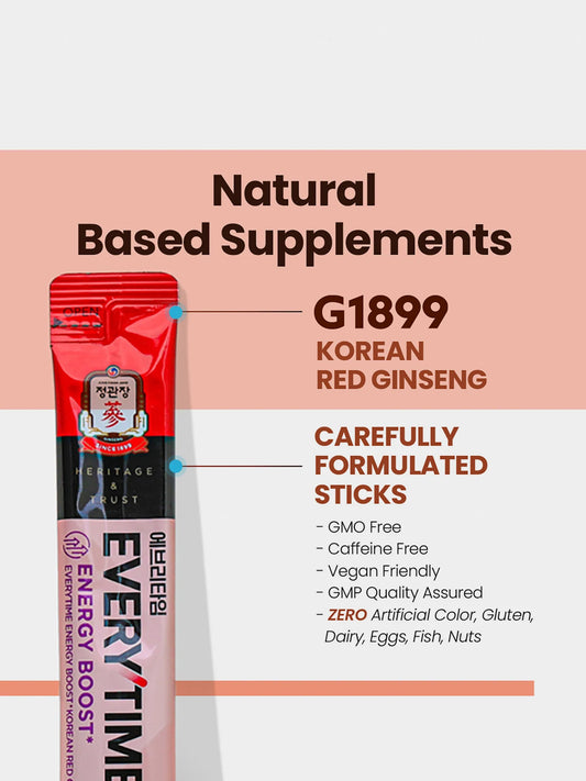 Evreytime Energy Boost + Red Ginseng Extract Tea