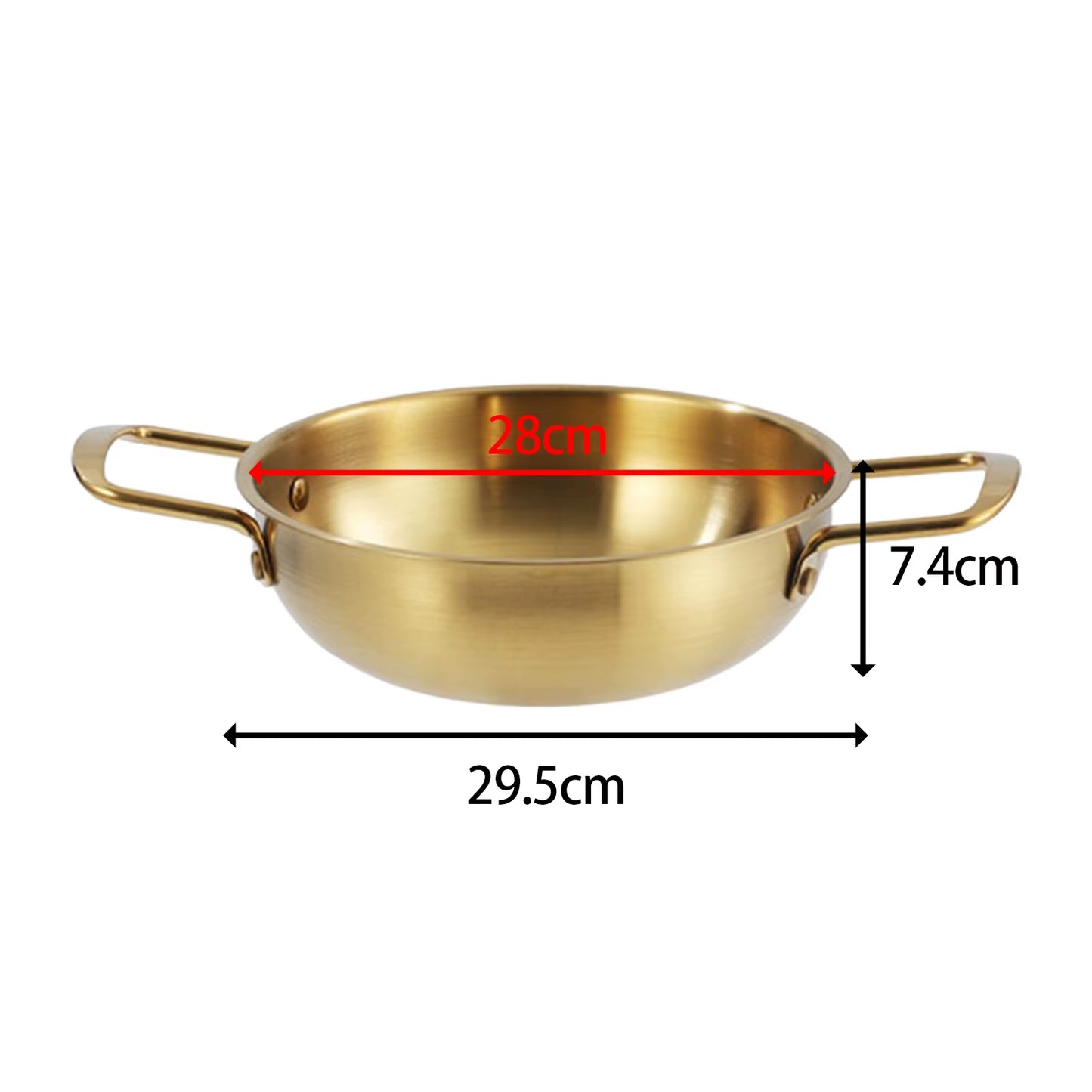 Korean Ramen Pot Multipurpose Fast Heating Double Ear Stockpot Pan Dry Pots Household Seafood Pot Instant Noodle Pot