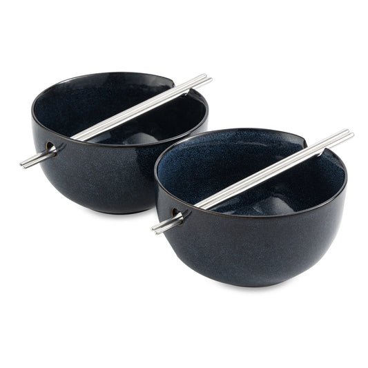 Atlantic Collection, 2 Pack Ramen Bowl Set with Chopsticks