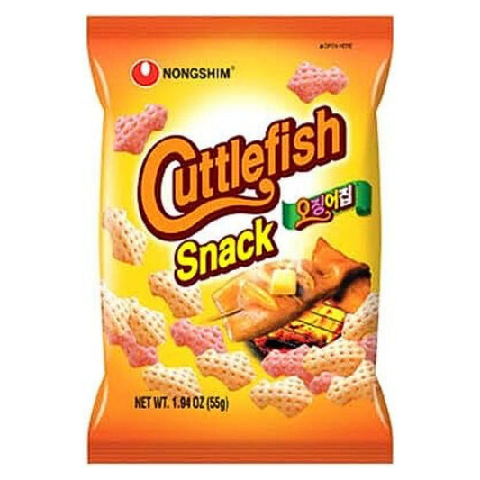 Nongshim Cuttlefish Snack – Savory & Crispy Korean Favorite (4-Pack) | Light, Crunchy, and Addictively Good