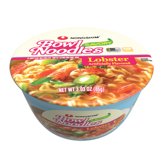 Nongshim Bowl Noodle Soup – Savory Lobster Flavor (6-Pack)
