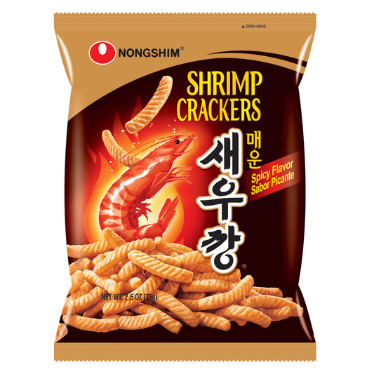 Nongshim Shrimp Crackers – Spicy Flavor (4-Pack) | Bold, Crunchy, and Addictively Good