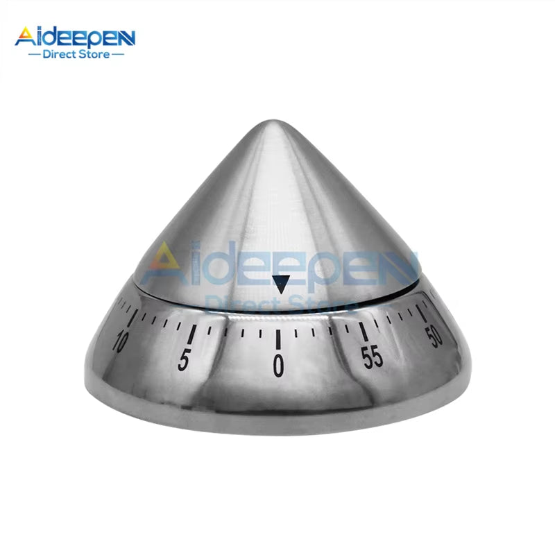 Stainless Steel Kitchen Timer Manual Mechanical Cooking Egg Alarm Clock Timer Countdown Cooking Tools Kitchen Gadgets