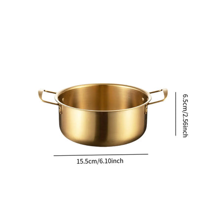 Korean Ramen Pot Multipurpose Fast Heating Double Ear Stockpot Pan Dry Pots Household Seafood Pot Instant Noodle Pot