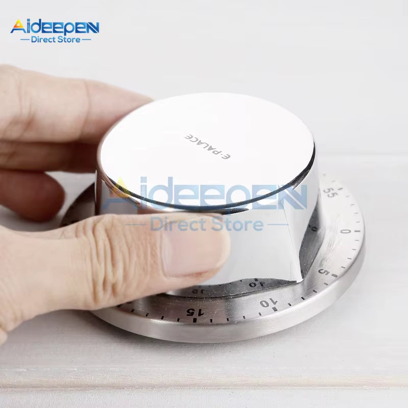 Stainless Steel Kitchen Timer Manual Mechanical Cooking Egg Alarm Clock Timer Countdown Cooking Tools Kitchen Gadgets