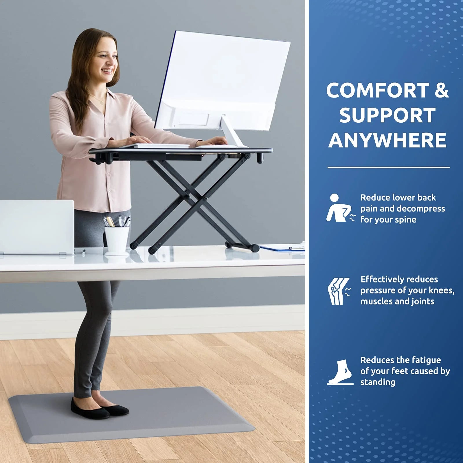 Flngr Anti-Fatigue Kitchen Mats,Waterproof and Non-Slip Kitchen Comfort Mats for Kitchen