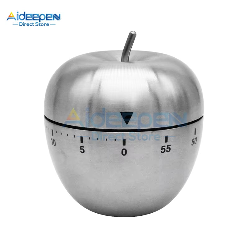 Stainless Steel Kitchen Timer Manual Mechanical Cooking Egg Alarm Clock Timer Countdown Cooking Tools Kitchen Gadgets