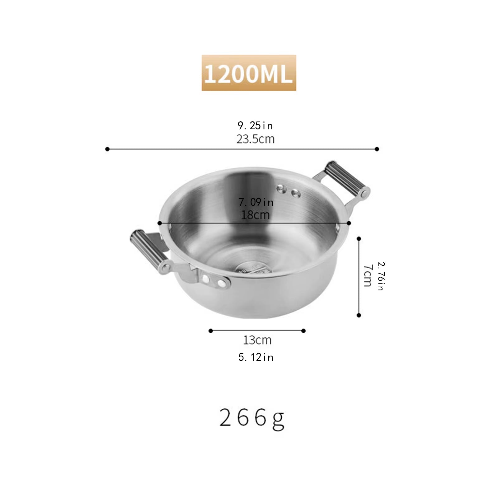 Korean Ramen Pot Multipurpose Fast Heating Double Ear Stockpot Pan Dry Pots Household Seafood Pot Instant Noodle Pot
