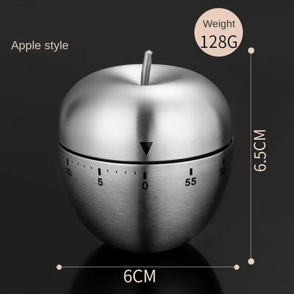 Cooking Tools Kitchen Timer Stainless Steel Egg 60 Minutes Mechanical Alarm Time Clock Counting Cute Kitchen Egg Timer