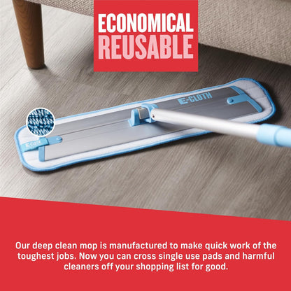 Deep Clean Mop, Microfiber Mop, Perfect Floor Cleaner for Hardwood, Laminate, Tile and Stone Flooring, Washable and Reusable, 100 Wash Promise