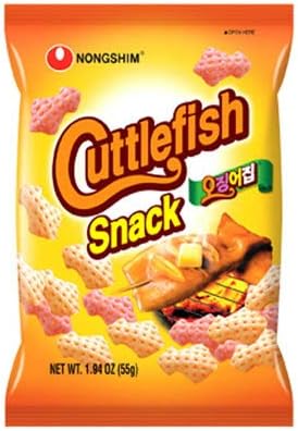 Nongshim Cuttlefish Snack – Savory & Crispy Korean Favorite (4-Pack) | Light, Crunchy, and Addictively Good