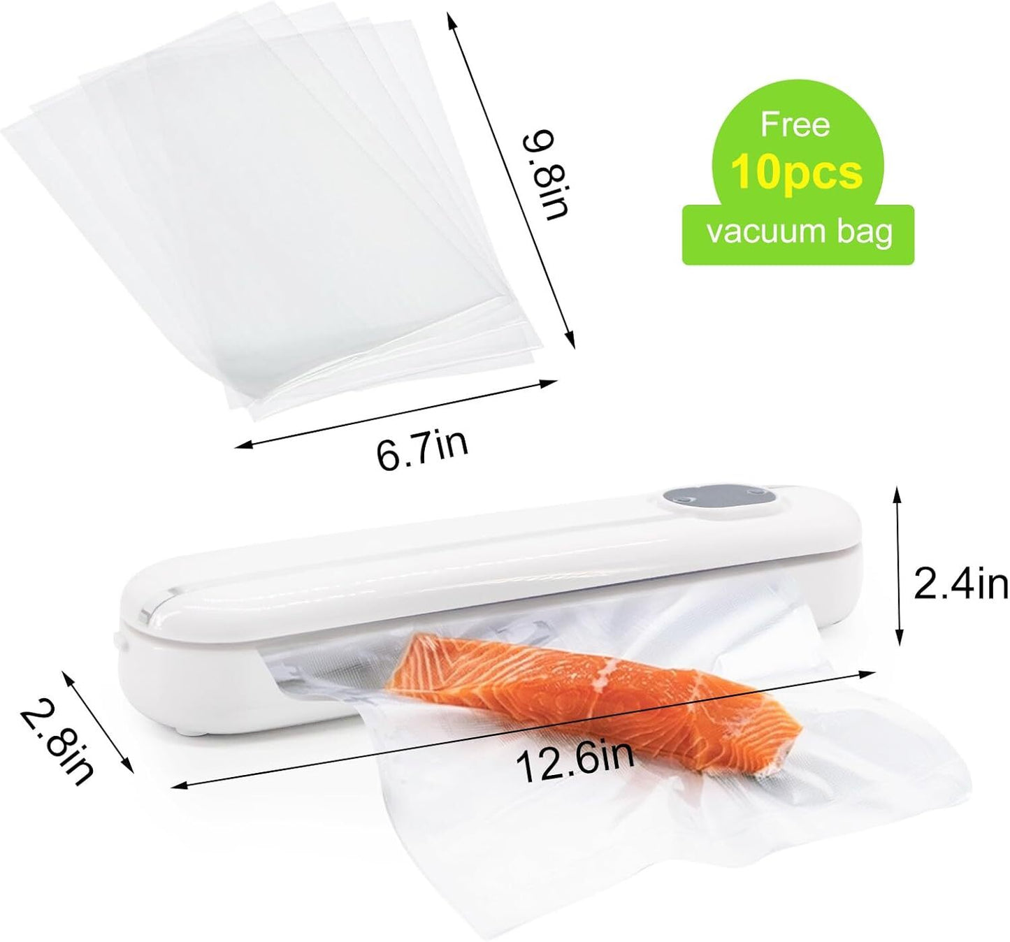 Vacuum Sealer Machine Seal a Meal Food Saver System, Two Modes +10 Free Bags, US