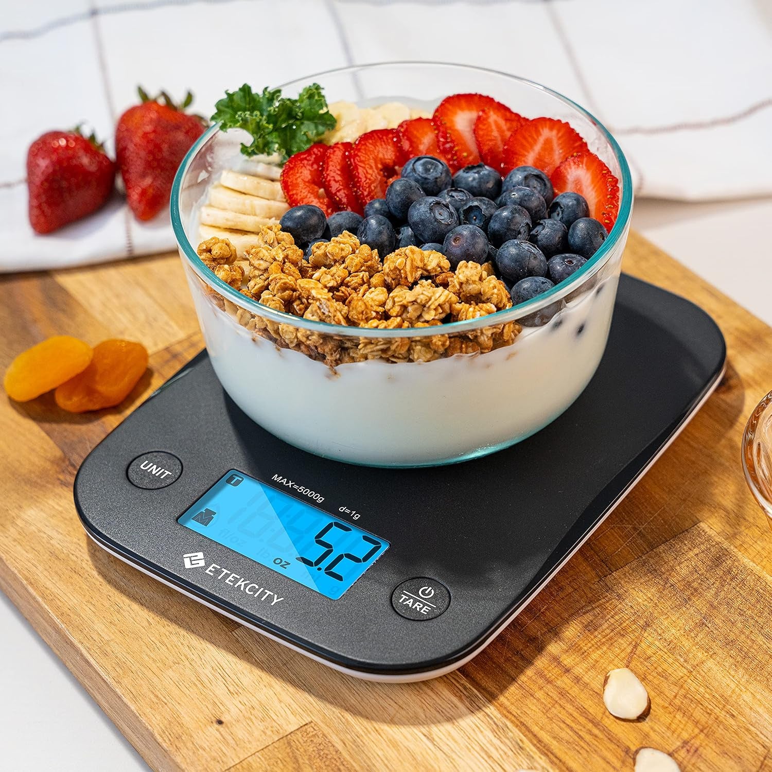 Food Kitchen Scale, Digital Mechanical Weighing Scale, Grams and Oz for Weight Loss,Cooking, and Baking, Black