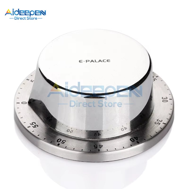 Stainless Steel Kitchen Timer Manual Mechanical Cooking Egg Alarm Clock Timer Countdown Cooking Tools Kitchen Gadgets
