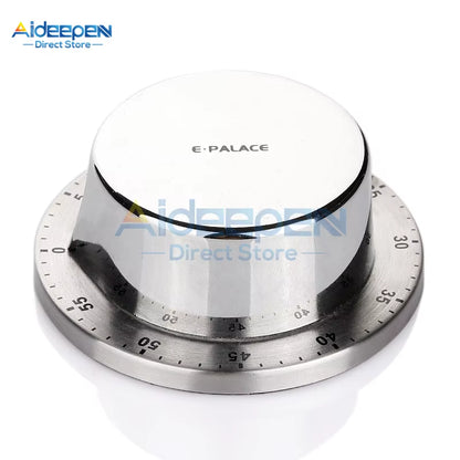 Stainless Steel Kitchen Timer Manual Mechanical Cooking Egg Alarm Clock Timer Countdown Cooking Tools Kitchen Gadgets