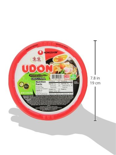 Nongshim Fresh Udon Bowl – “Saeng Saeng Udon” Korean-Style Thick Noodles with Rich Broth (6 pack)
