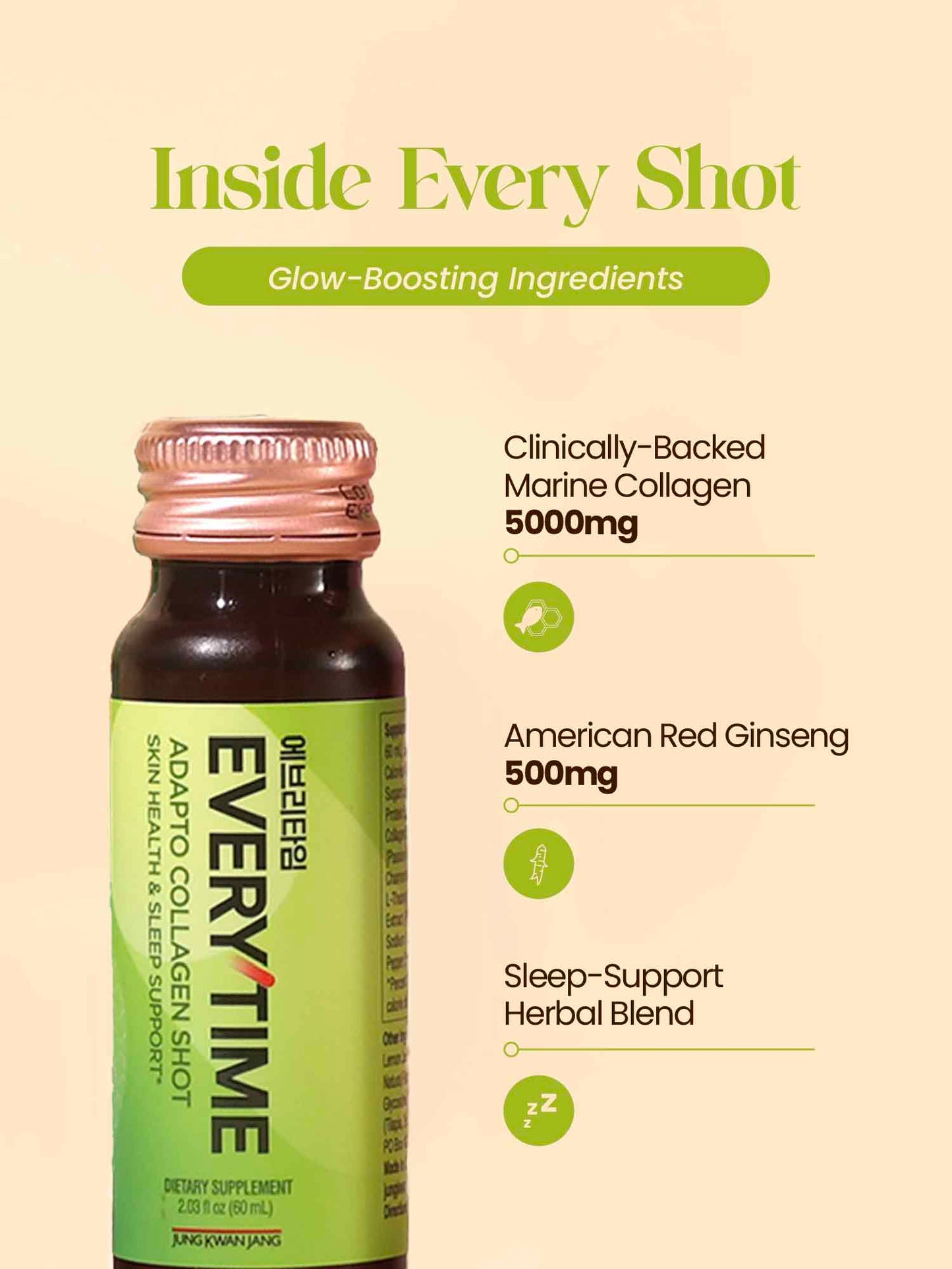 Everytime Adapto Collagen Skin & Sleep, 10 Bottles