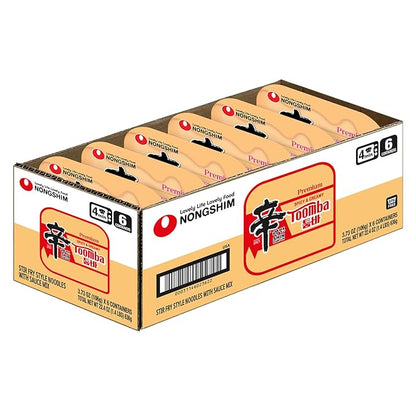 Nongshim Shin Ramyun ToomBa Stir-Fry Bowl (Square) – Creamy & Spicy Korean Ramen Fusion (6 Pack)