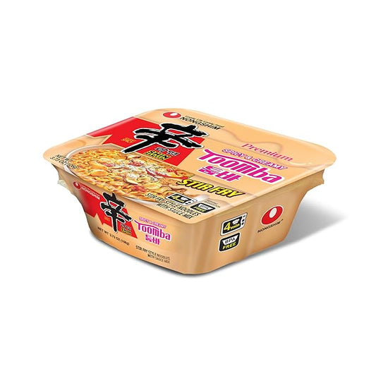 Nongshim Shin Ramyun ToomBa Stir-Fry Bowl (Square) – Creamy & Spicy Korean Ramen Fusion (6 Pack)