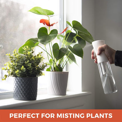 Hair Spray Bottle Continuous Water Mister Spray Empty Ultra Fine for Hair Styling, Pets, Plants, Cleaning, Misting & Skin Care, Salons, for Taming Hair in Morning, Curly Hair, Essential Oil