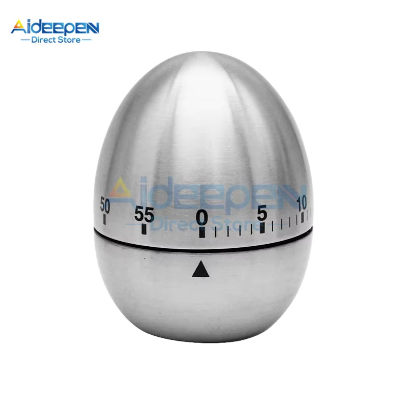Stainless Steel Kitchen Timer Manual Mechanical Cooking Egg Alarm Clock Timer Countdown Cooking Tools Kitchen Gadgets