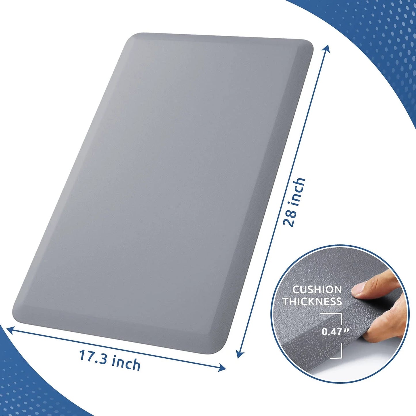 Flngr Anti-Fatigue Kitchen Mats,Waterproof and Non-Slip Kitchen Comfort Mats for Kitchen