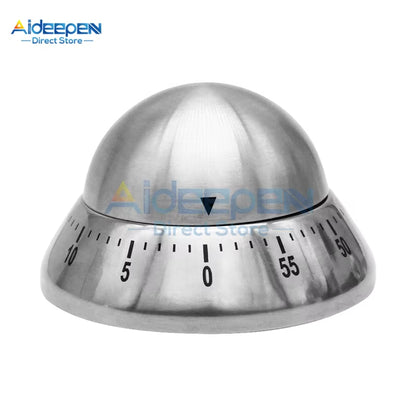 Stainless Steel Kitchen Timer Manual Mechanical Cooking Egg Alarm Clock Timer Countdown Cooking Tools Kitchen Gadgets