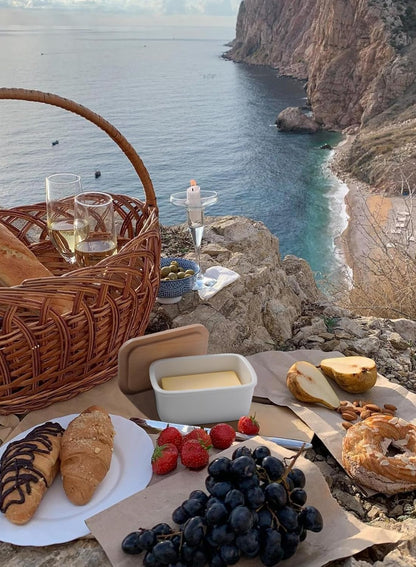 Butter Dish with Lid, Large Porcelain Keeper with Beech Wooden Lid for Countertop, Perfect for East and West Coast Butter, White