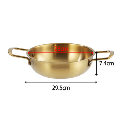 Korean Ramen Pot Multipurpose Fast Heating Double Ear Stockpot Pan Dry Pots Household Seafood Pot Instant Noodle Pot